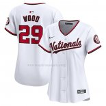 Maglia Baseball Donna Washington Nationals James Wood Home Limited Bianco