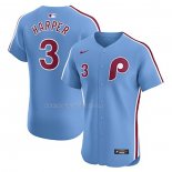 Maglia Baseball Uomo Philadelphia Phillies Bryce Harper Alternato Elite Blu