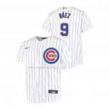 Maglia Baseball Bambino Chicago Cubs Javier Baez Replica Home Bianco