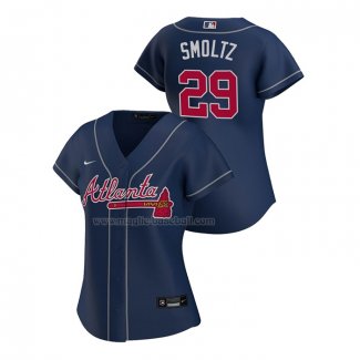 Maglia Baseball Donna Atlanta Braves John Smoltz Replica Alternato 2020 Blu