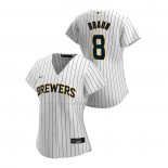 Maglia Baseball Donna Milwaukee Brewers Ryan Braun Replica Home 2020 Bianco