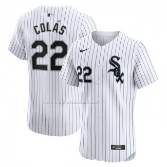 Maglia Baseball Uomo Chicago White Sox Oscar Colas Home Elite Bianco