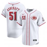 Maglia Baseball Uomo Cincinnati Reds Graham Ashcraft Home Limited Bianco