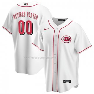 Maglia Baseball Uomo Cincinnati Reds Home Pick-A-Player Retired Roster Replica Bianco