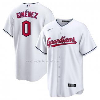 Maglia Baseball Uomo Cleveland Guardians Andres Gimenez Home Replica Bianco