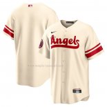 Maglia Baseball Uomo Los Angeles Angels 2022 City Connect Replica Crema