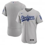 Maglia Baseball Uomo Los Angeles Dodgers Alternato Autentico Grigio