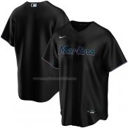 Maglia Baseball Uomo Miami Marlins Alternato Replica Nero