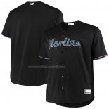 Maglia Baseball Uomo Miami Marlins Big & Tall Replica Nero