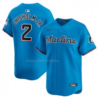 Maglia Baseball Uomo Miami Marlins Jazz Chisholm JR. Alternato Limited Blu