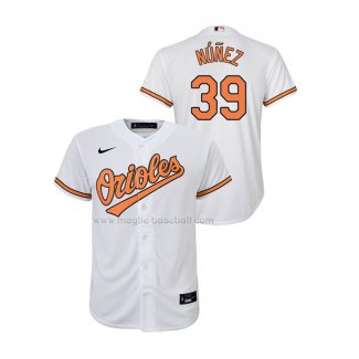 Maglia Baseball Bambino Baltimore Orioles Renato Nunez Replica Home Bianco