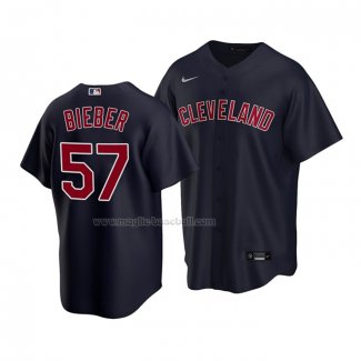 Maglia Baseball Bambino Cleveland Guardians Shane Bieber Replica Alternato 2020 Blu