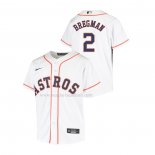 Maglia Baseball Bambino Houston Astros Alex Bregman Replica Home Bianco