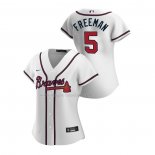 Maglia Baseball Donna Atlanta Braves Freddie Freeman Replica Home 2020 Bianco