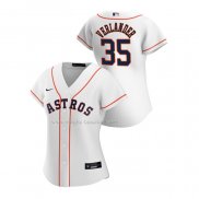 Maglia Baseball Donna Houston Astros Justin Verlander Replica Home 2020 Bianco