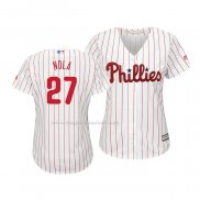 Maglia Baseball Donna Philadelphia Phillies Aaron Nola Cool Base Home Bianco