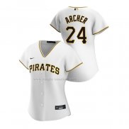 Maglia Baseball Donna Pittsburgh Pirates Chris Archer Replica Home 2020 Bianco