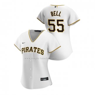 Maglia Baseball Donna Pittsburgh Pirates Josh Bell Replica Home 2020 Bianco