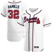 Maglia Baseball Uomo Atlanta Braves Cole Hamels Home Autentico Bianco