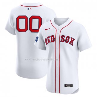 Maglia Baseball Uomo Boston Red Sox Elite Home Personalizzate Bianco