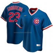 Maglia Baseball Uomo Chicago Cubs Ryne Sandberg Road Cooperstown Collection Blu