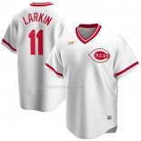 Maglia Baseball Uomo Cincinnati Reds Barry Larkin Home Cooperstown Collection Bianco