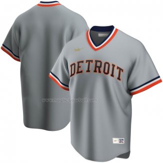 Maglia Baseball Uomo Detroit Tigers Road Cooperstown Collection Grigio