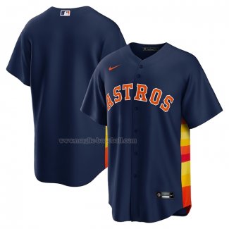 Maglia Baseball Uomo Houston Astros Alternato Replica Blu