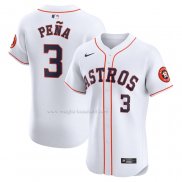 Maglia Baseball Uomo Houston Astros Jeremy Pena Home Elite Bianco