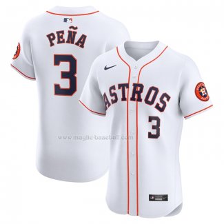 Maglia Baseball Uomo Houston Astros Jeremy Pena Home Elite Bianco