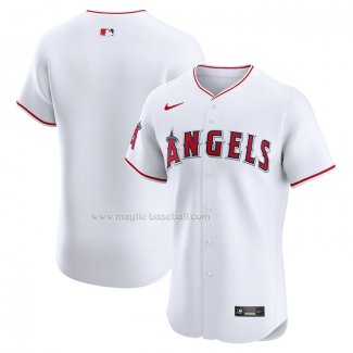 Maglia Baseball Uomo Los Angeles Angels Home Elite Bianco