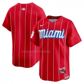 Maglia Baseball Uomo Miami Marlins City Connect Limited Rosso