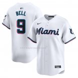 Maglia Baseball Uomo Miami Marlins Josh Bell Home Limited Bianco