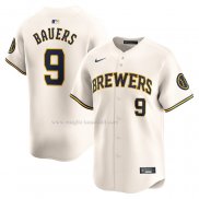 Maglia Baseball Uomo Milwaukee Brewers Jake Bauers Home Limited Crema