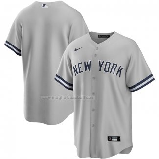 Maglia Baseball Uomo New York Yankees Road Replica Grigio