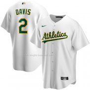 Maglia Baseball Uomo Oakland Athletics Khris Davis Home Replica Bianco