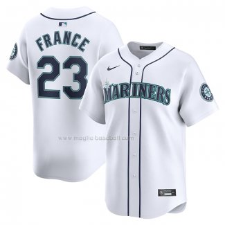 Maglia Baseball Uomo Seattle Mariners Ty France Home Limited Bianco