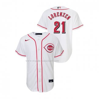 Maglia Baseball Bambino Cincinnati Reds Michael Lorenzen Replica Home Bianco