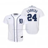 Maglia Baseball Bambino Detroit Tigers Miguel Cabrera Replica Home Bianco