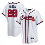 Maglia Baseball Uomo Atlanta Braves Matt Olson Home Replica Bianco