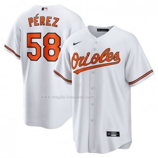 Maglia Baseball Uomo Baltimore Orioles Cionel Perez Home Replica Bianco