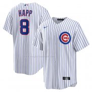 Maglia Baseball Uomo Chicago Cubs Ian Happ Home Replica Bianco