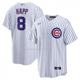 Maglia Baseball Uomo Chicago Cubs Ian Happ Home Replica Bianco