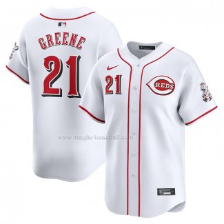 Maglia Baseball Uomo Cincinnati Reds Hunter Verdee Home Limited Bianco