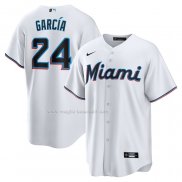 Maglia Baseball Uomo Miami Marlins Avisail Garcia Home Replica Bianco