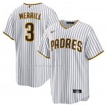 Maglia Baseball Uomo San Diego Padres Jackson Merrill Home Replica Bianco