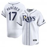 Maglia Baseball Uomo Tampa Bay Rays Isaac Paredes Home Limited Bianco