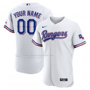 Maglia Baseball Uomo Texas Rangers Home Autentico Personalizzate Bianco