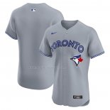 Maglia Baseball Uomo Toronto Blue Jays Road Elite Grigio