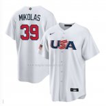 Maglia Baseball Uomo USA 2023 Miles Mikolas Replica Bianco